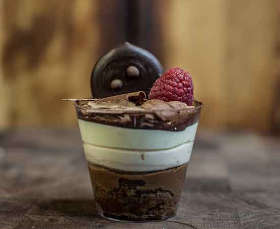 Chocolate Raspberry Mousse Cups